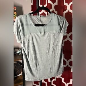 LOFT Light Green Blouse Medium Petite